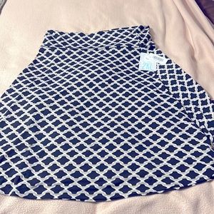 Azure 2xl skirt blue gold and white
